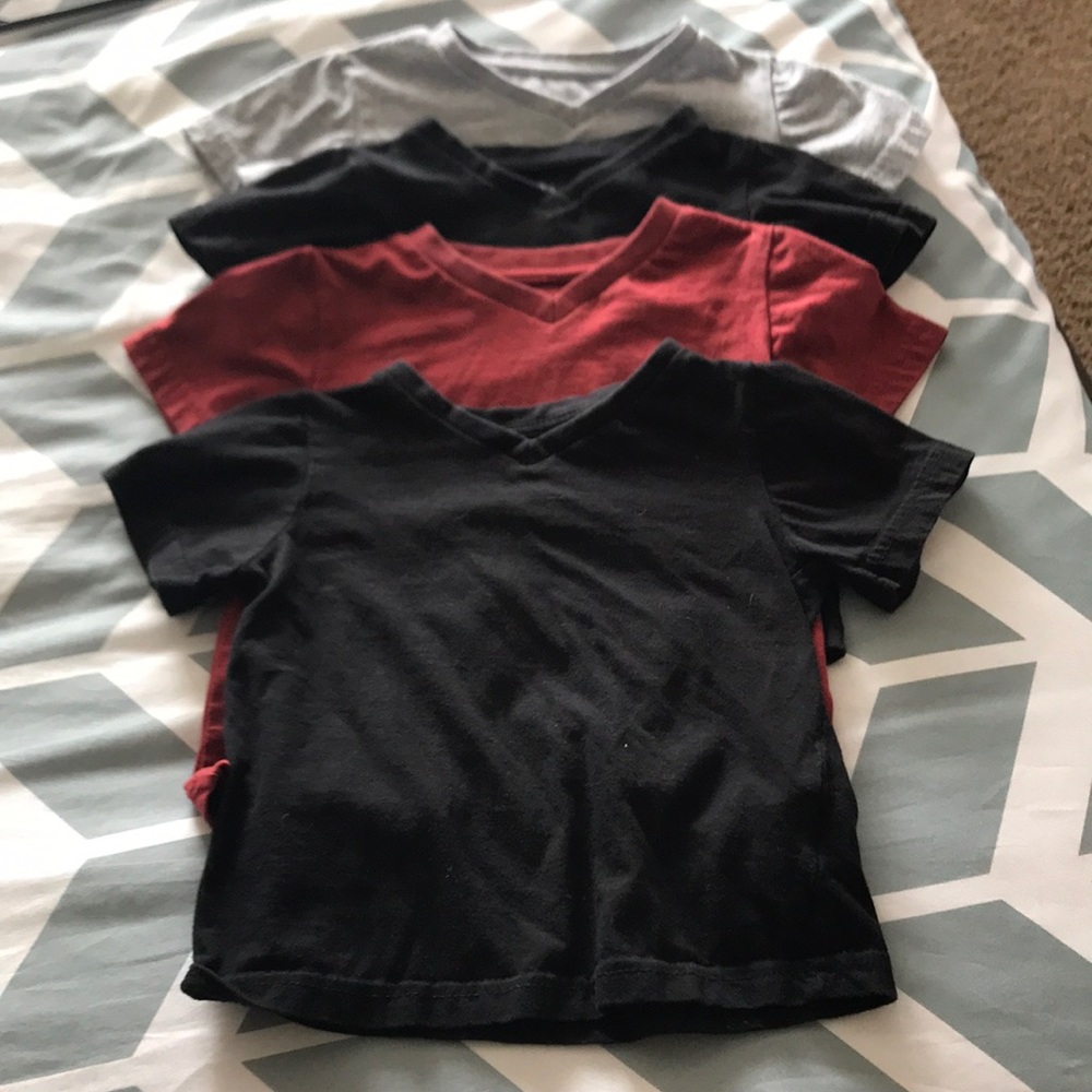 4 v-neck tee shirts